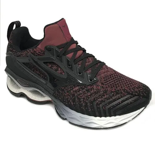 TENIS MIZUNO WAVE CREATION WAVEKNIT 2 PRETO/VERMELHO