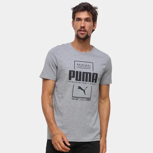 CAMISETA PUMA BOX PUMA TEE Medium Gray Heather M