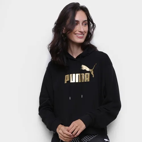 BLUSA ESS+ METALLIC CROPPED HOODY TR Puma
