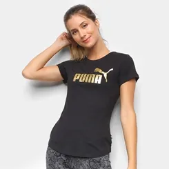 Camiseta Puma Ess+ Metallic Logo Tee