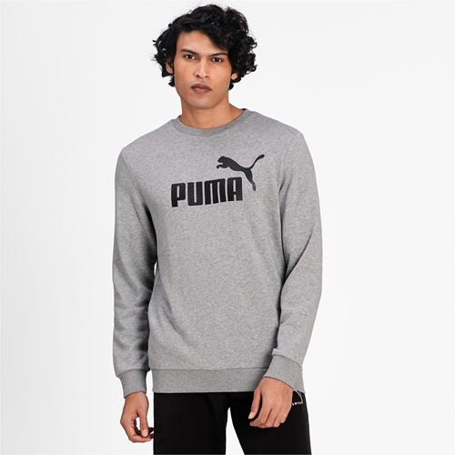 blusa puma ess logo crew sweat tr big logo