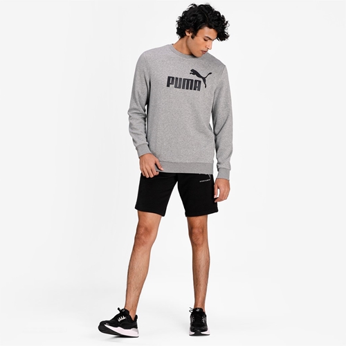 blusa puma ess logo crew sweat tr big logo