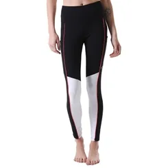 Calca Feminino Legging C/recortes Supplex Preto C/ Branco P