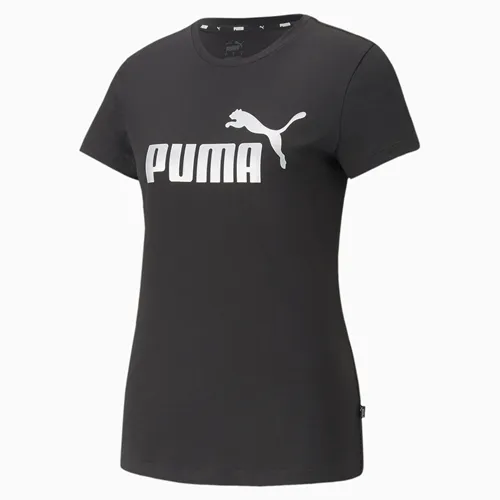 Camiseta Metallic Logo Tee Puma Blacksilver Metallic L
