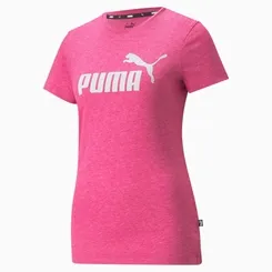 Camiseta Ess Logo Heather Tee Festival Fuchsia