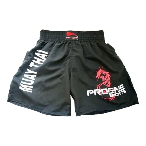 SHORT MUAY THAI MASCULINO PROGNE SPORTS - PRETO - M