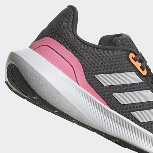 adidas women's black & pink falcon sneakers